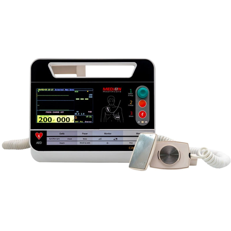 Medion Cardiomax AED biphasic defibrillator with disposable pads