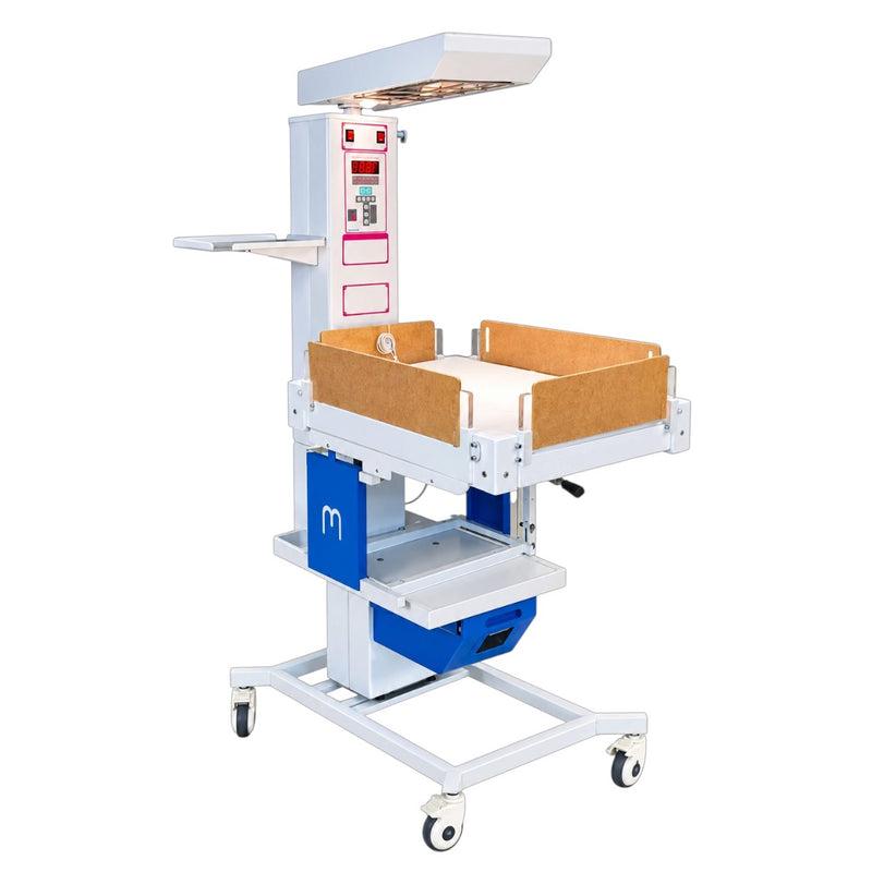 Meditric radiant heat warmer with skin and manual temperature control