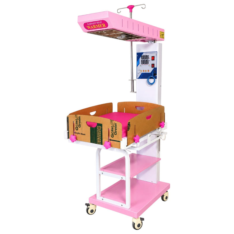 Meditric SSWSD-8 hospital infant radiant warmer with IV stand and wheels