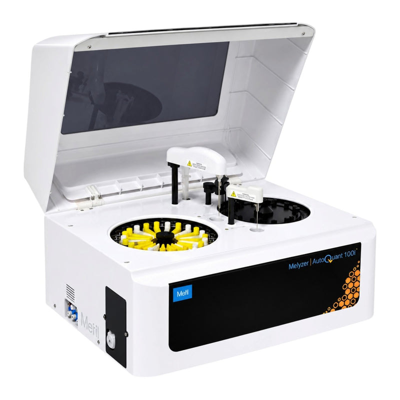 Meril AutoQuant 100 clinical chemistry analyzer with 100 tests per hour throughput