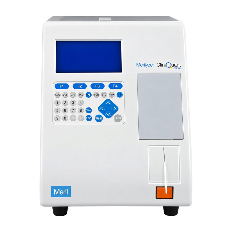 Meril Merilyzer CliniQuant Micro semi automatic biochemistry analyzer for clinical chemistry laboratory testing