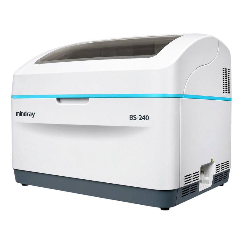 Mindray BS-240 clinical chemistry analyzer featuring up to 80 sample positions and up to 80 reagent positions.