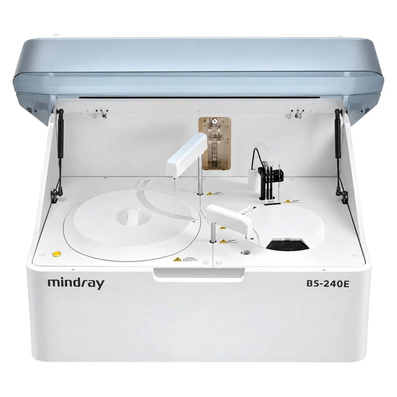 Mindray BS-240E analyzer for liver, kidney, lipid profile, glucose, electrolyte, and enzyme tests