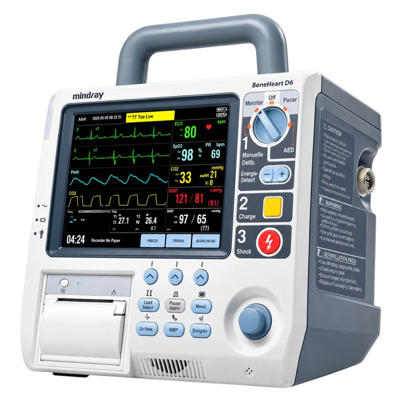 Mindray BeneHeart D6 biphasic defibrillator control panel