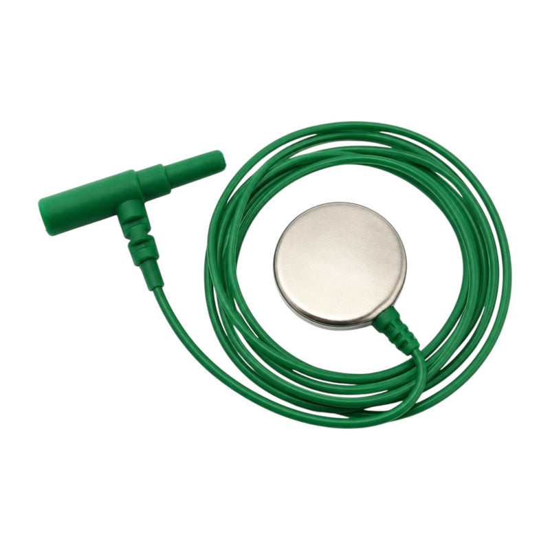 Premium NCV Ground Electrode for EMG, NCV, EEG and Evoked Potential testing. Low impedance, reusable, autoclavable and compatible with most neurodiagnostic systems.