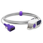 Gray 4mm TPU-jacketed cable for Nellcor N595 SpO₂ sensor