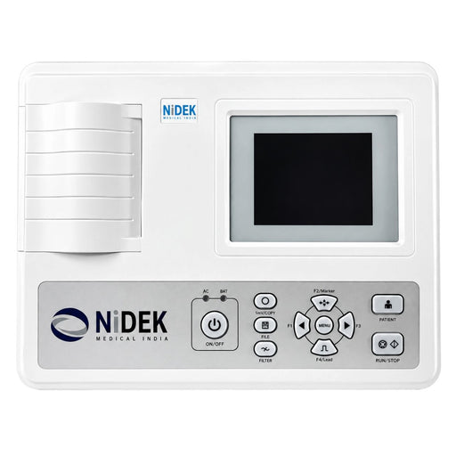 Built-in 80 mm thermal printer on the Nidek ECG-703 ECG machine