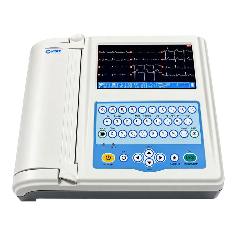 Built-in thermal printer of the Nidek ECG-712 supporting 210 mm ECG paper