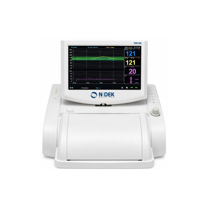 Nidek FM 100 fetal monitor with 7-inch color TFT LCD display