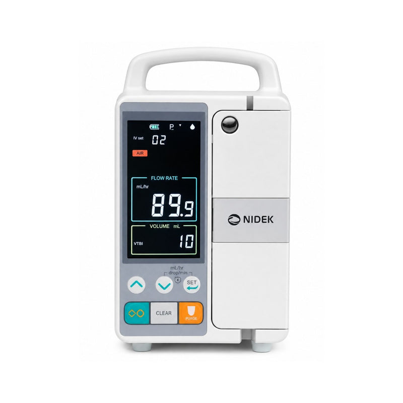 Professional Nidek Terra transportable infusion pump designed for hospitals, ICUs, wards and infusion therapy applications.
