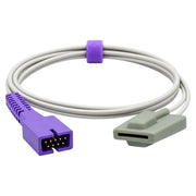SpO₂ sensor with 14-pin distal connector for compatible Nihon Kohden equipment
