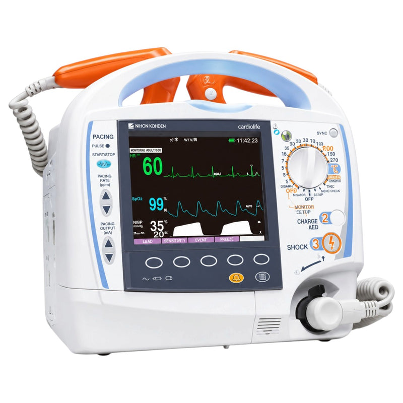 Nihon Kohden TEC-5600 AED manual defibrillator and cardioversion controls