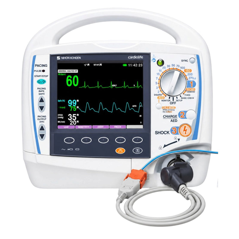 Nihon Kohden Cardiolife TEC 5621 biphasic monitor-defibrillator