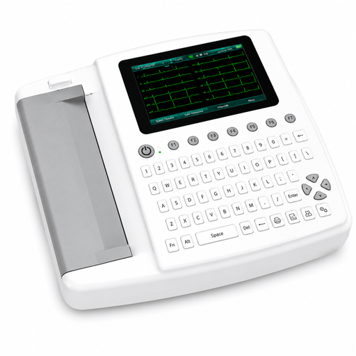 Niscomed Flight 1201 Twelve Channel ECG Machine with 7-inch touchscreen and thermal printer