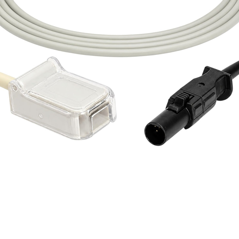 Reusable SpO₂ adapter cable for compatible Novametrix monitoring setups