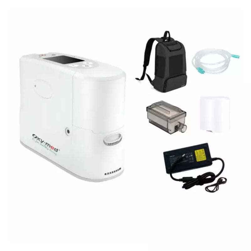 Oxymed P2 Portable Oxygen Concentrator lightweight oxygen machine with LCD display