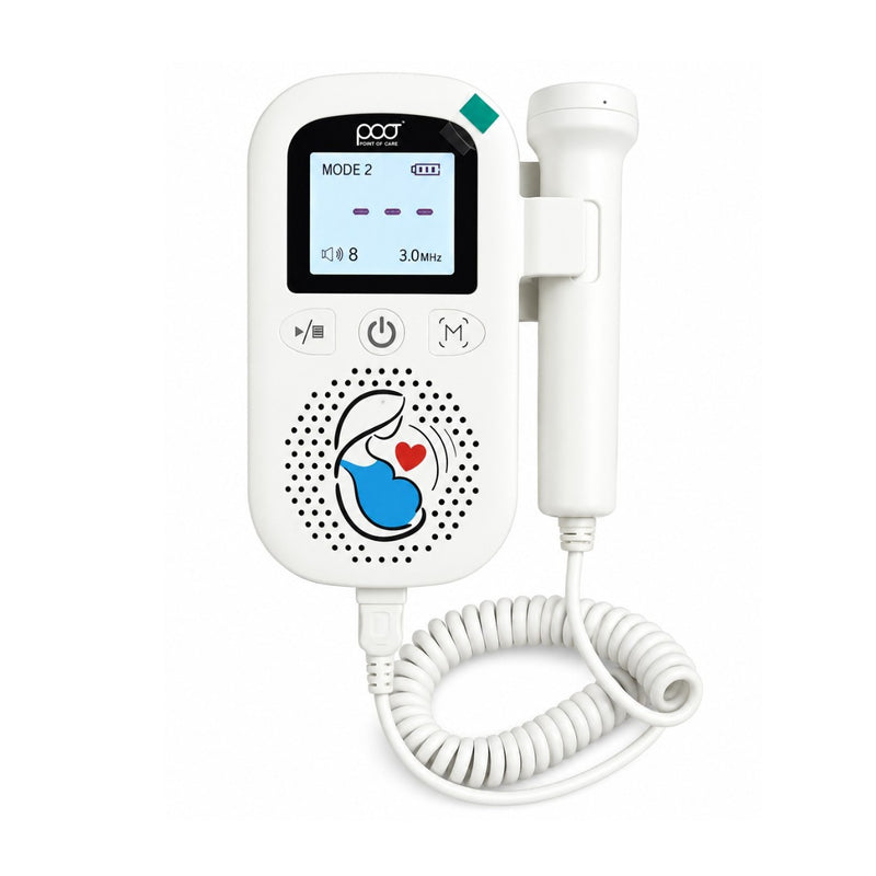 POCT ultrasonic fetal Doppler with 3 MHz probe