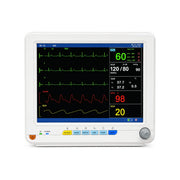 PM 12D Le mutipara patient monitor with ECG, SpO₂, NIBP, respiration and optional temperature monitoring for hospitals and clinics on health yantra store