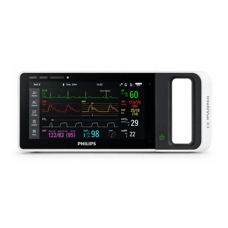Philips IntelliVue X3 portable transport patient monitor with touchscreen