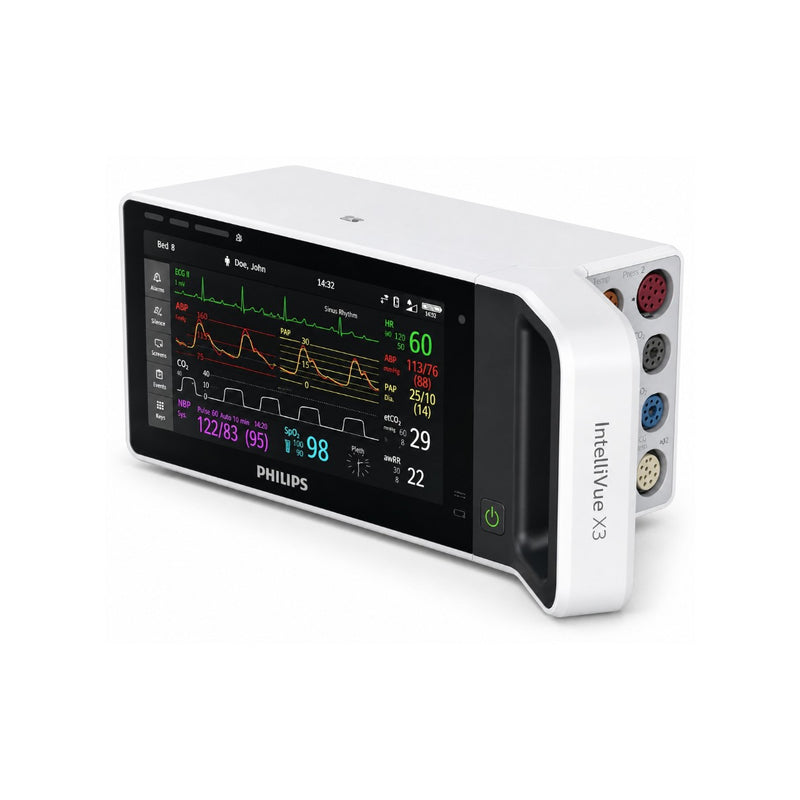 Philips IntelliVue X3 patient monitor with ECG SpO2 and NIBP monitoring