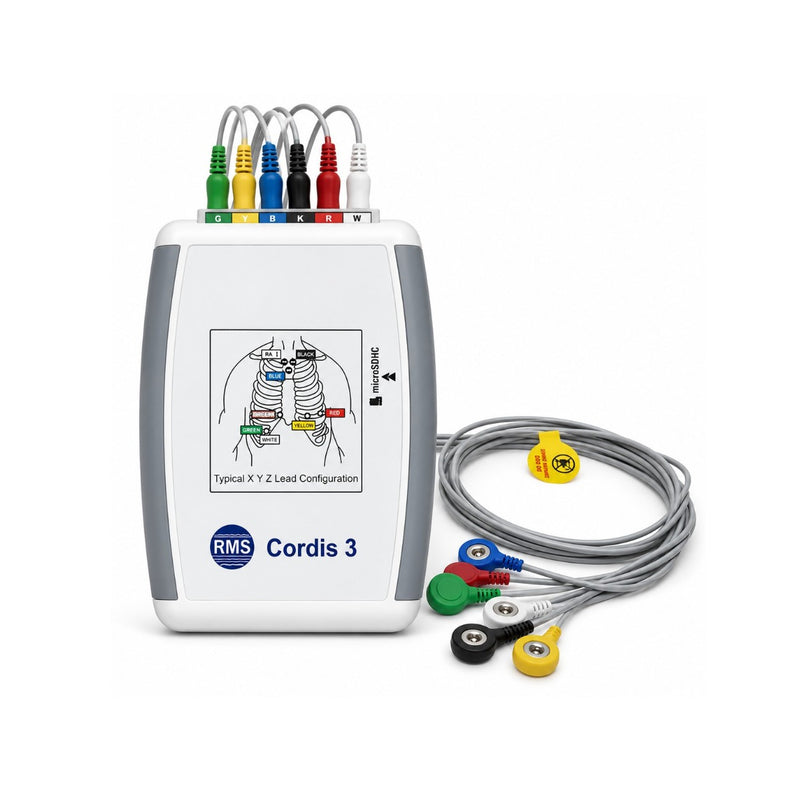 RMS Cordis-3 portable ECG Holter recorder with patient cable