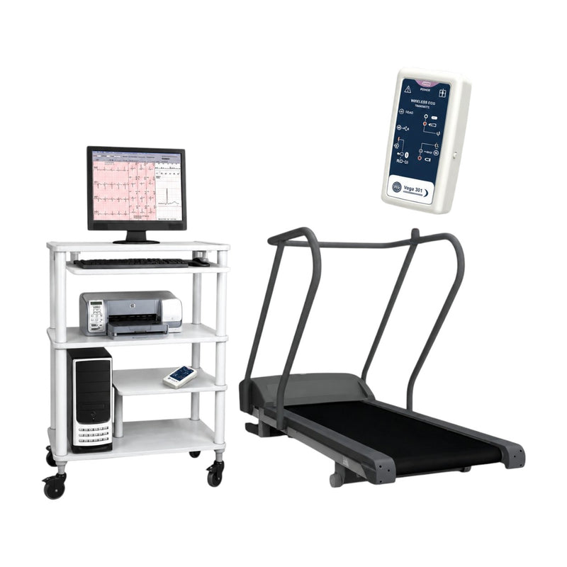RMS Vega 301 Wireless Stress Test System with 12 lead wireless ECG for cardiac treadmill testing available at Health Yantra Store