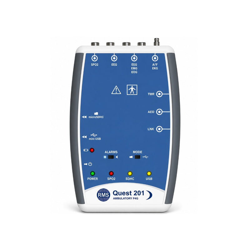 Shop RMS Quest 201 ambulatory polysomnography system with up to 36 hours recording and automatic apnea detection for sleep monitoring.