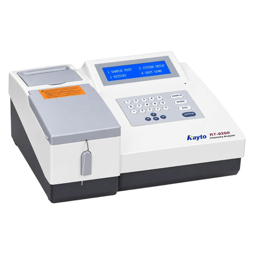 Rayto RT9200 open system biochemistry analyzer supporting flow cell and cuvette modes