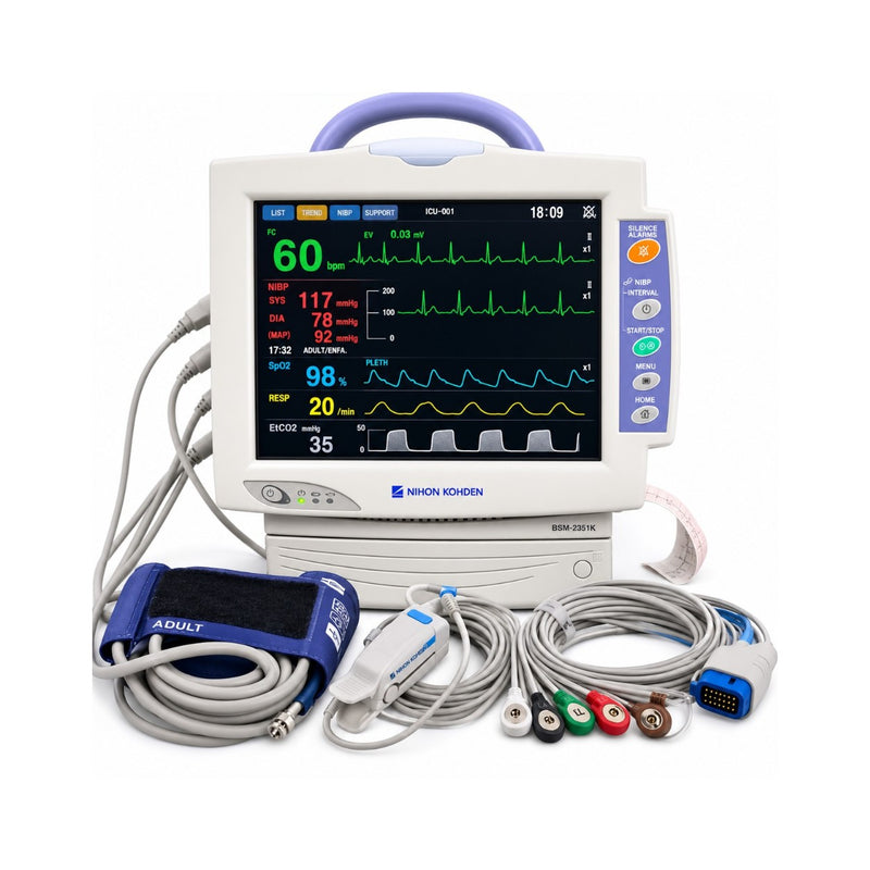 Refurbished Nihon Kohden multiparameter patient monitor