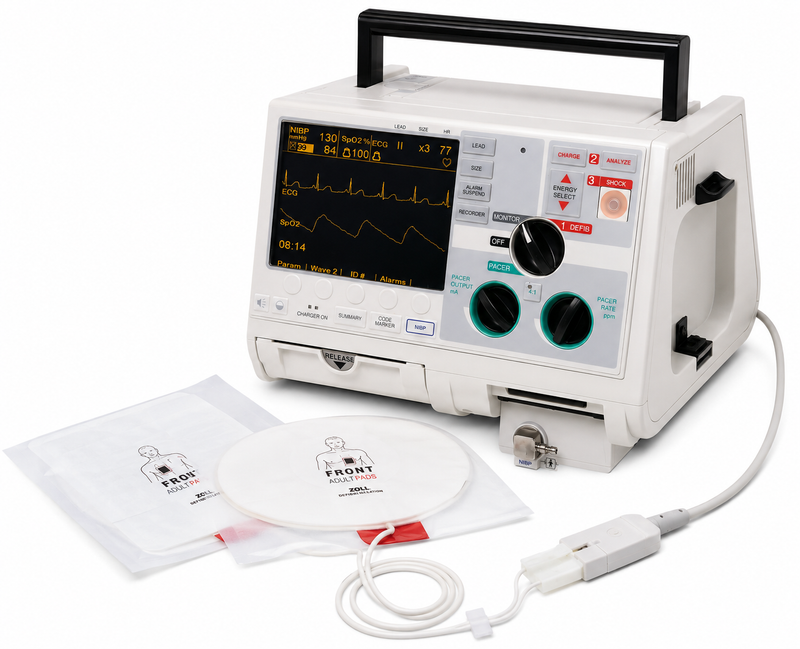 Refurbished ZOLL M Series monitor defibrillator for emergency care