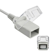 2.2-meter white Philips SpO₂ extension cable listed for Masimo LNCS compatibility