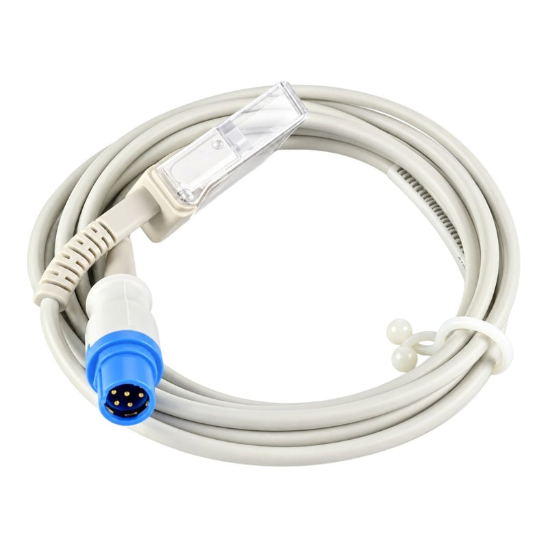Reusable SpO₂ adapter cable for compatible Siemens/Dräger monitoring setups