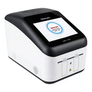 Sinocare iCARE-2100 analyzer with its single-use reaction cartridge testing system