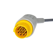 White TPU cable for a compatible pulse oximetry monitoring setup