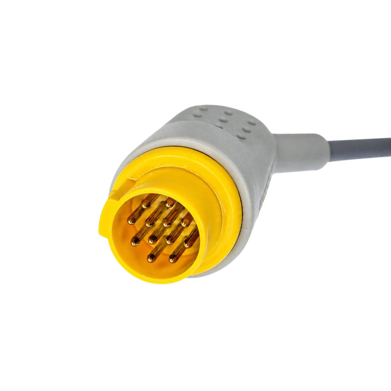 White TPU cable for a compatible pulse oximetry monitoring setup
