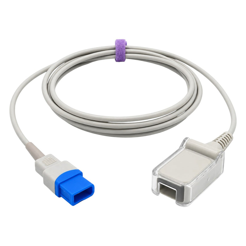 Reusable SpO2 adapter cable for Spacelabs 10-pin equipment