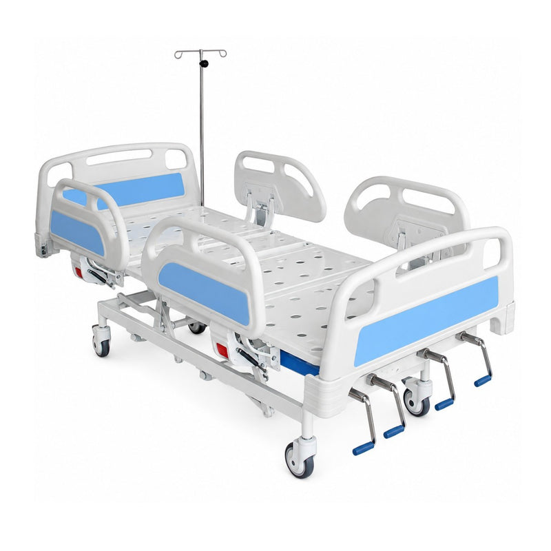 stainless steel hospital ICU bed with powder coated finish