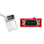 2.2-metre white reusable SpO₂ adapter cable accessory