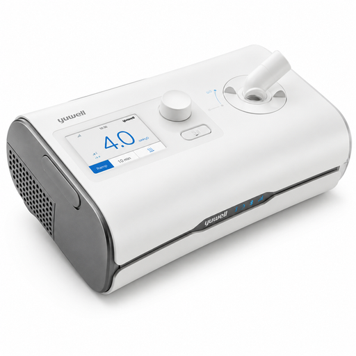 Yuwell YH-550 Auto CPAP Machine with integrated heated humidifier, 3.5-inch LCD display, APAP technology and silent high-performance motor