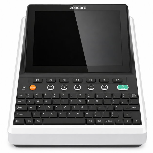 Zoncare U90 Digital 12 Channel ECG Machine with 9.8-inch HD touchscreen and thermal printer