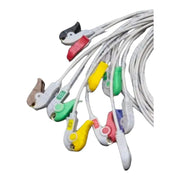 10-lead Clarity TMT ECG patient cable with color-coded pinch clip grabber connectors for stress test machines on Health Yantra Store