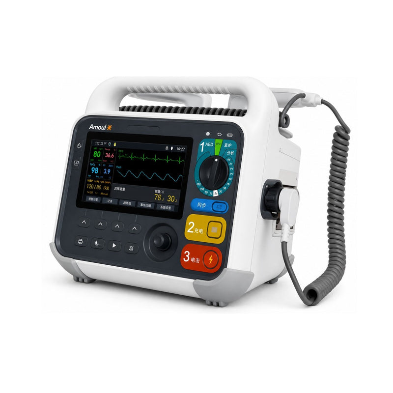 i2 portable defibrillator with ECG SpO2 and NIBP monitoring