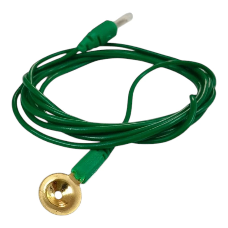 Close-up of high-conductivity gold-plated EEG cup electrodes designed for  medicaid eeg machines 