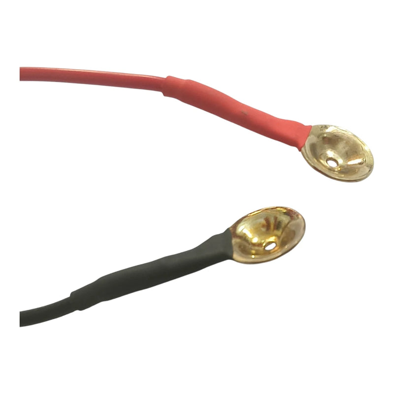Close-up of gold plated disc electrodes designed for low-impedance EMG and NCV signal recording for medicaid emg ncv machine 
