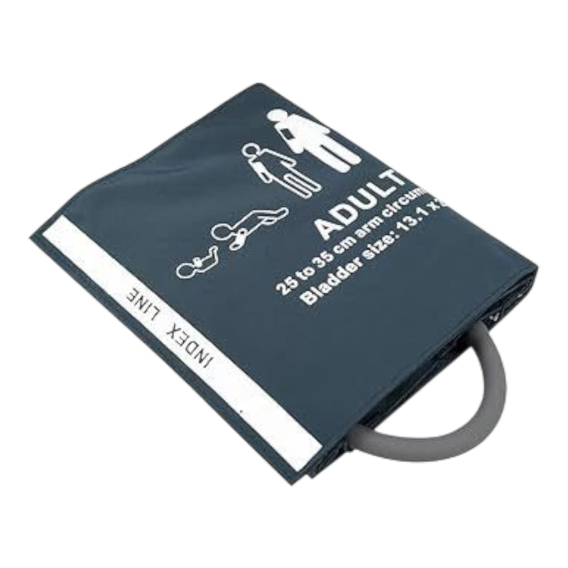 Adult NIBP Cuff – 25–35 cm | Single Tube BP Cuff Compatible with Multipara Patient Monitors | Universal Adult BP Cuff | Hospital-Grade Blood Pressure Cuff