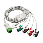 Philips Compatible 5 Lead ECG Cable with 12 Pin clip connector for IntelliVue patient monitor available at Health Yantra Store