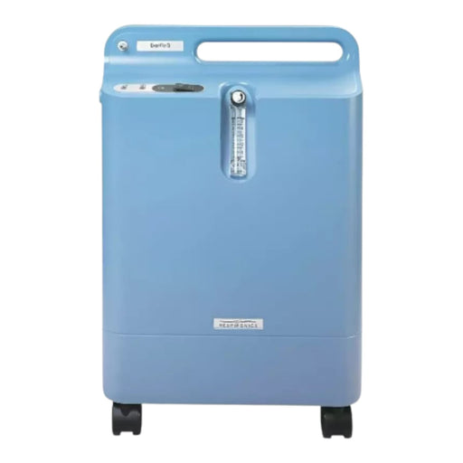 Philips EverFlo 5 LPM oxygen concentrator front view showing compact design and flow meter