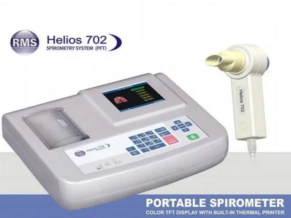 RMS Helios 702 Portable Spirometer | PFT Machine with Inbuilt Printer ...