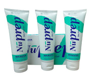 Three tubes of Nuprep Skin Prep Gel with a box in the background on a white background